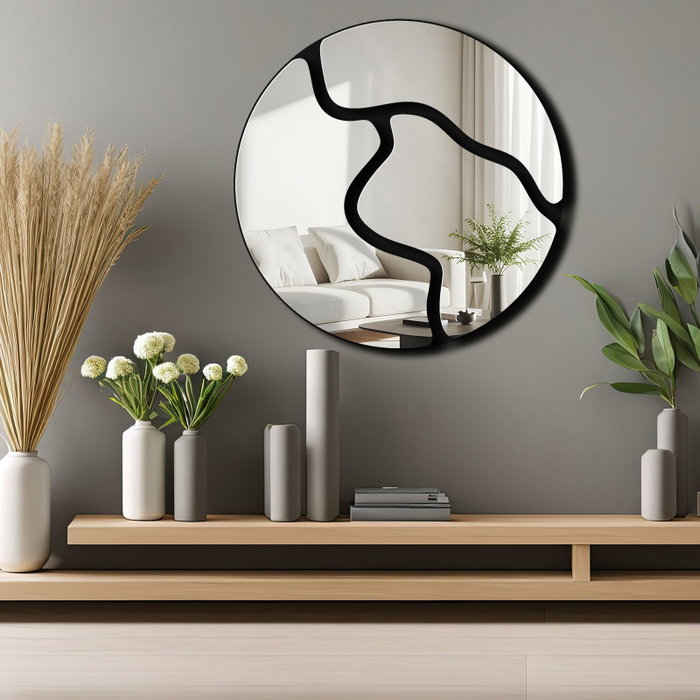 Wallity Ozgl507 - Espejo Decorativo Plateado Plexiglás 48x48 cm